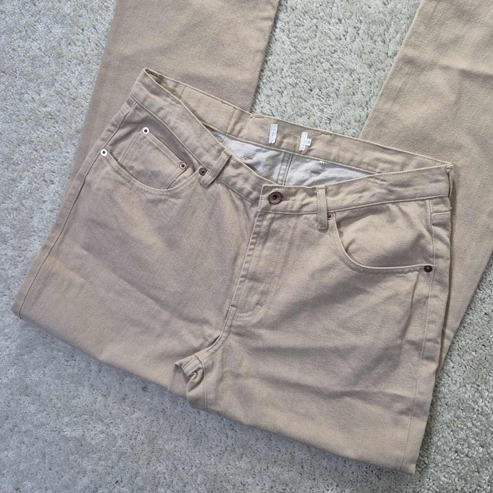 Taylor Stitch All Day Pant Canvas Mens 33/33 Slim Tan Comfort Workwear Outdoor